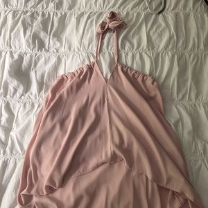 Blush pink halter top